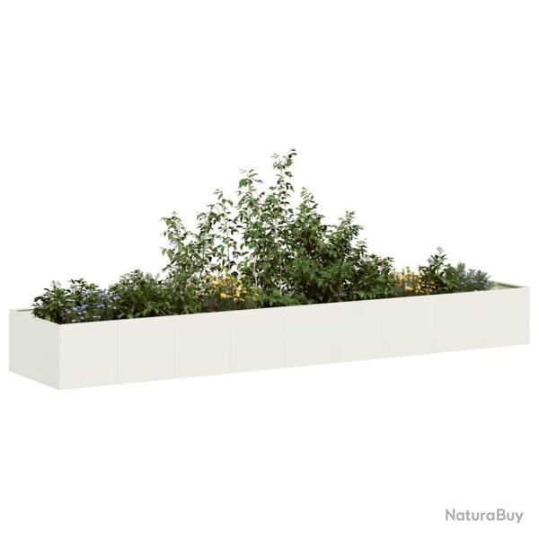 Jardini�re blanc 360x80x40 cm acier