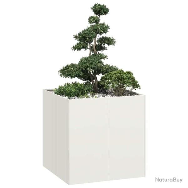 Jardini�re blanc 80x80x80 cm acier