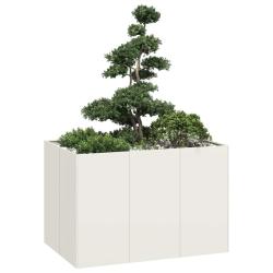 Jardini&egrave;re blanc 120x80x80 cm acier