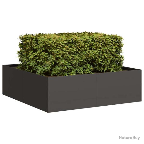 Jardini�re noir 100x100x30 cm acier