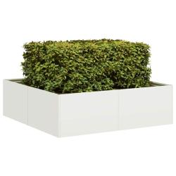 Jardini&egrave;re blanc 100x100x30 cm acier