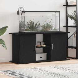 Support d'aquarium ch&ecirc;ne noir 121x41x58 cm bois d'ing&eacute;nierie