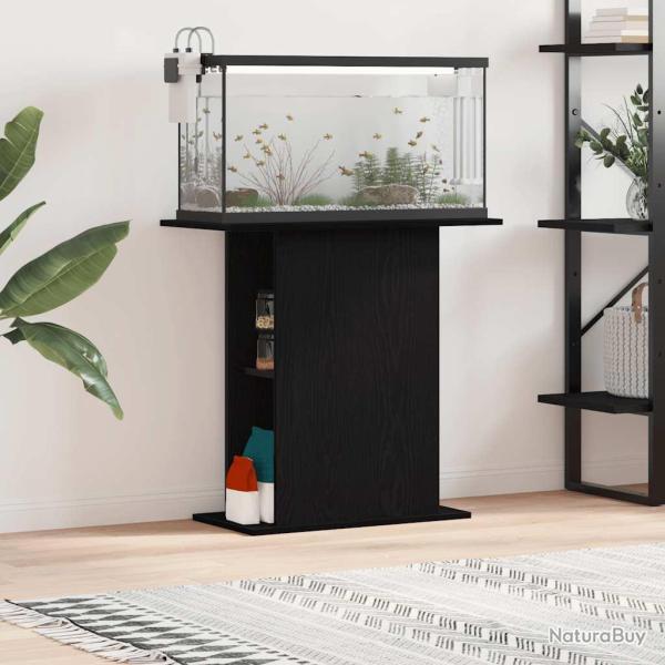 Support d'aquarium Ch�ne noir 75x36x72,5 cm Bois d'ing�nierie