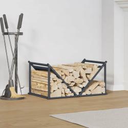 Portant de bois chauffage anthracite 70x43x34,5 cm