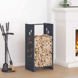 Portant de bois chauffage anthracite 40x30x80 cm