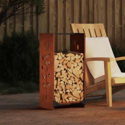 &Eacute;tag&egrave;re &agrave; bois 40x30x80 cm acier r&eacute;sistant aux intemp&eacute;ries