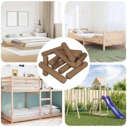 Chevilles en bois 12 pcs Marron &Oslash; 8 x 35 mm Bois massif