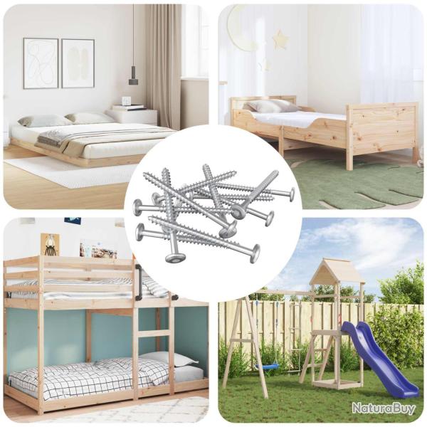 Vis en bois 1900 pcs Argent� Acier
