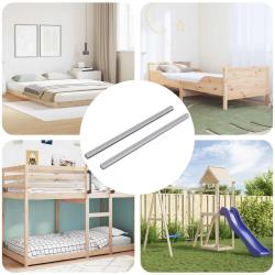 Barres filet&eacute;es 2 pcs Argent&eacute; M6 x 120 mm M&eacute;t??