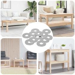 Rondelles 12 pcs Argent&eacute; 12 x 12 x 1,2 cm Fer