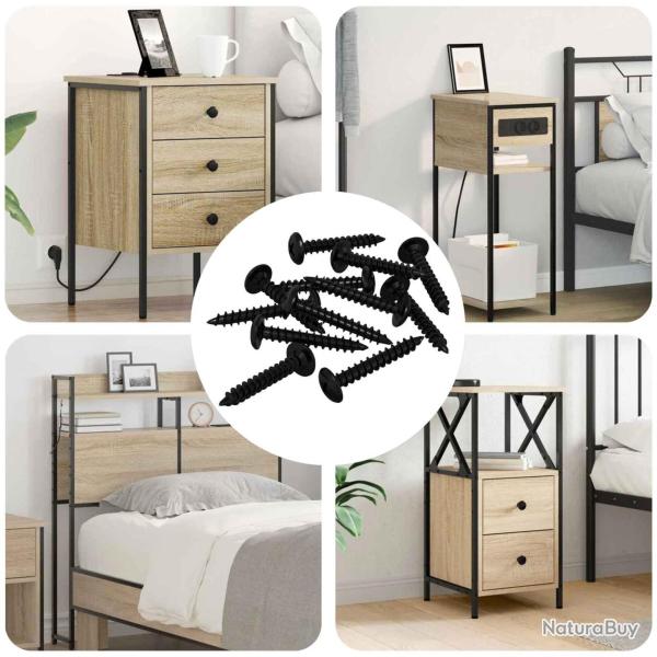 Clou auto-perceur 9000 pcs Noir Acier