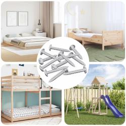 Vis en bois 9231 pcs Argent&eacute; Acier