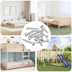Vis en bois 8451 pcs Argent&eacute; Acier