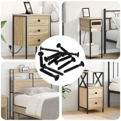 Vis &agrave; t&ecirc;te de capuchon &agrave; douille 5143 pcs Noir Fer