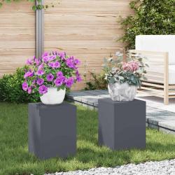 Support de Plante 2 pcs Anthracite 24 x 24 x 35 cm Acier