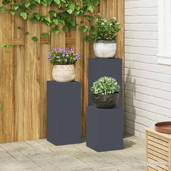 Support de Plante 3 pcs Anthracite Acier