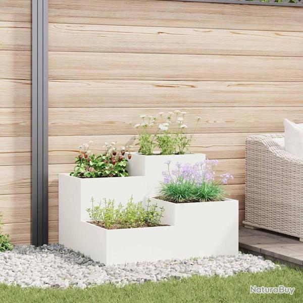 Cache-pot de Blanc 100 x 100 x 60 cm Acier
