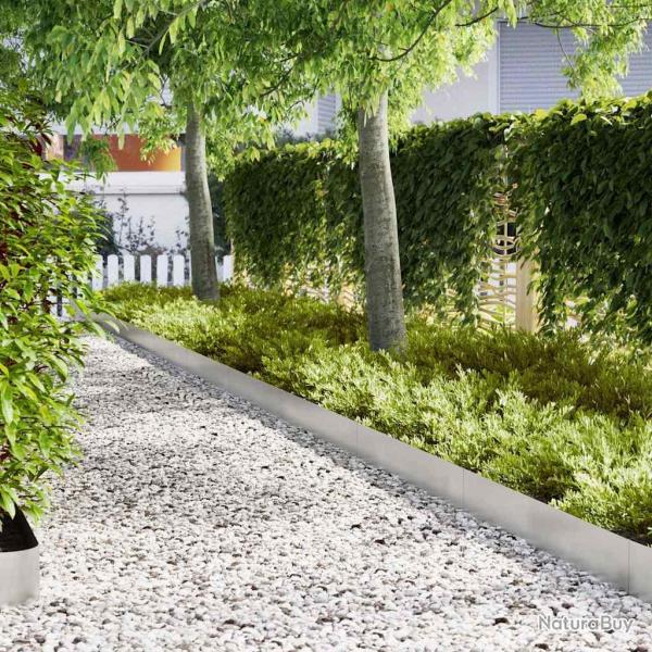 Bordure de Pelouse 10 pcs 100 x 0.05 x 20 cm Acier inoxydable