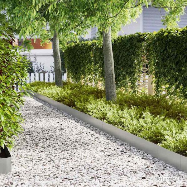 Bordure de Pelouse 30 pcs 100 x 0.05 x 20 cm Acier galvanis�