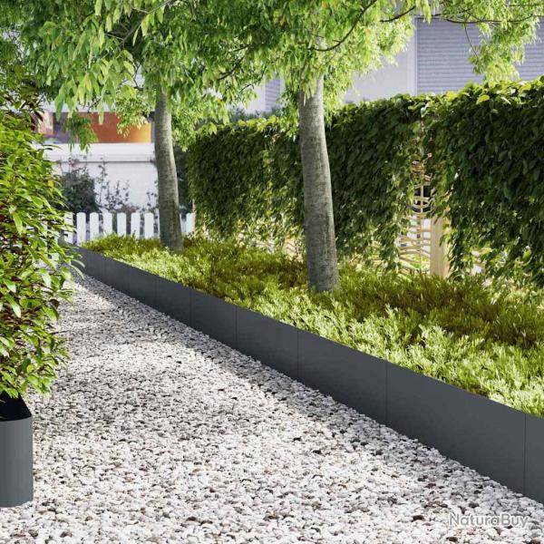 Bordure de Pelouse 20 pcs Anthracite 100 x 0,05 x 30 cm
