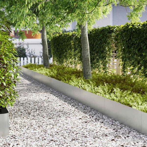 Bordure de Pelouse 10 pcs 100 x 0,05 x 30 cm Acier galvanis�