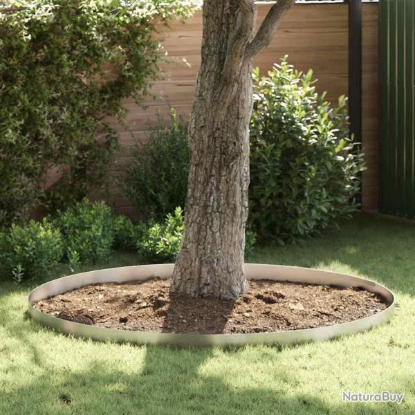 Bordure de Pelouse 4 pcs 450 x 0,05 x 15 cm Acier inoxydable