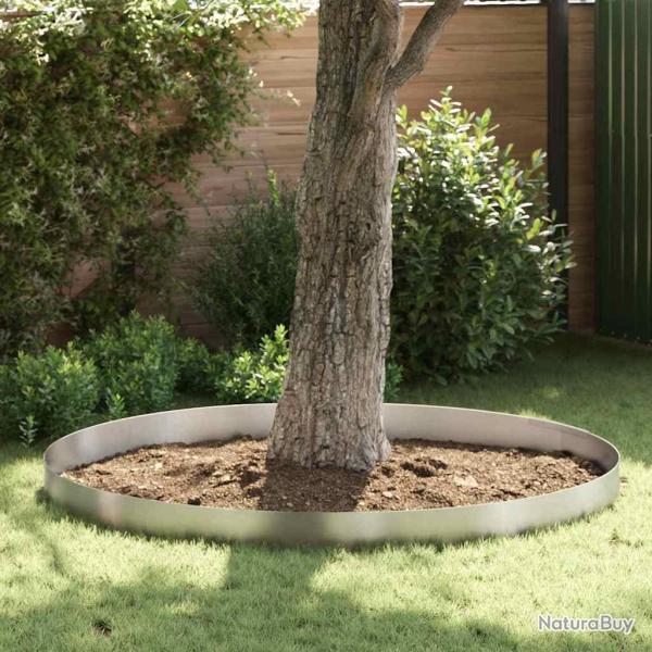 Bordure de Pelouse 4 pcs 450 x 0,05 x 20 cm Acier inoxydable