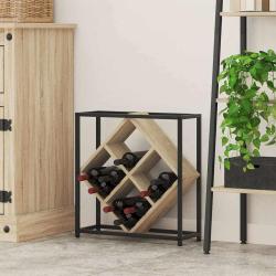 &Eacute;tag&egrave;re &agrave; vin 16 bouteilles Bois d'ing&eacute;nierie Ch&ecirc;ne