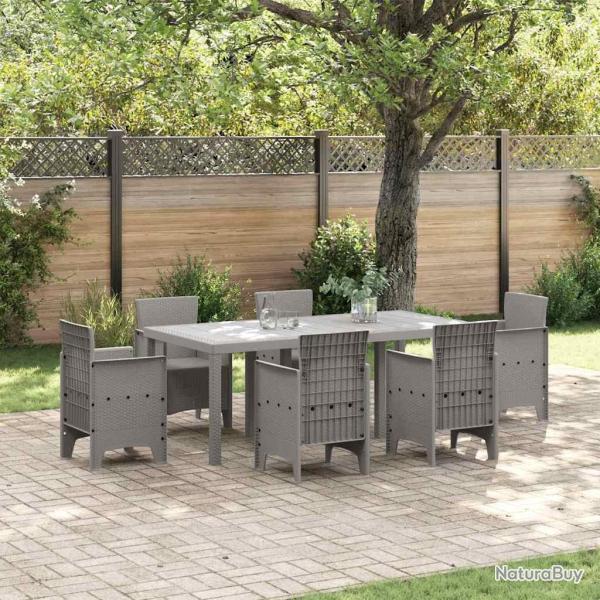 Table de Gris clair 200 x 100 x 73 cm polyrotin