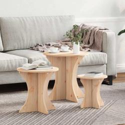 Table basse 3 pcs Naturel
