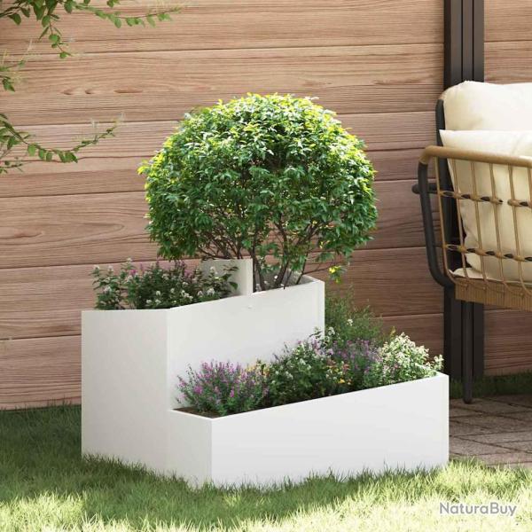 Cache-pot de Blanc 60 x 60 x 50 cm Acier lamin� � froid