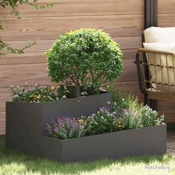Cache-pot de Noir 80 x 80 x 50 cm Acier lamin� � froid