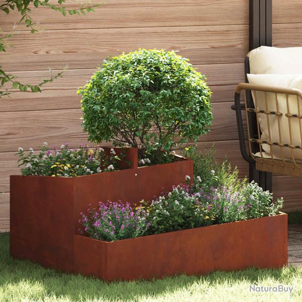 Cache-pot de Rouill� 80 x 80 x 50 cm Acier patin�