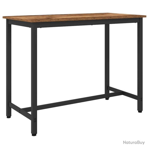 table Bois ancien 100 x 50 x 76,5 cm Bois d'ing�nierie et acier
