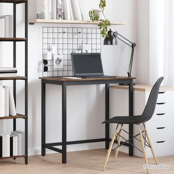 table Ch�ne fum� 100 x 50 x 76,5 cm Bois d'ing�nierie et acier