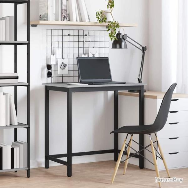 table Gris 100 x 50 x 76,5 cm Bois d'ing�nierie et acier