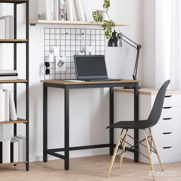 table Ch�ne artisanal Bois d'ing�nierie et acier