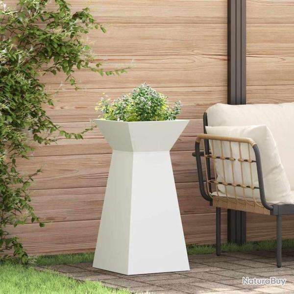 Jardini�re � pilier Blanc 35 x 35 x 73 cm