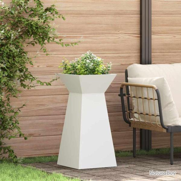 Jardini�re � pilier 2 pc Blanc 35 x 35 x 73 cm