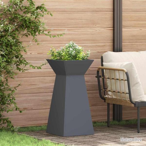 Jardini�re � pilier 2 pc Anthracite 35 x 35 x 73 cm