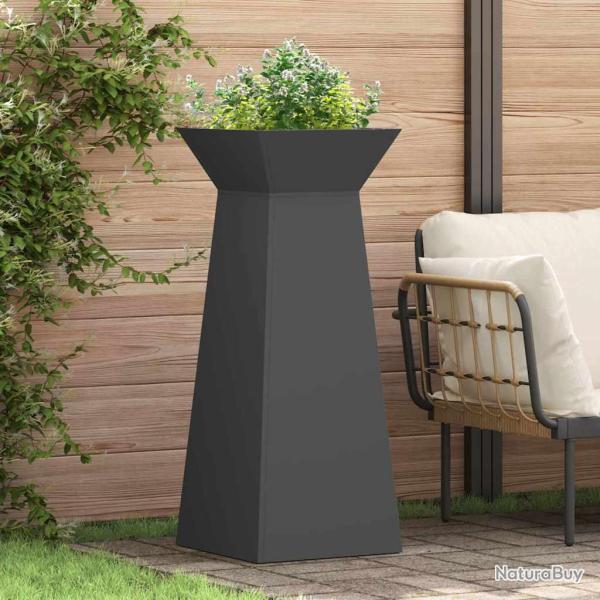 Jardini�re � pilier Noir 40 x 40 x 100 cm