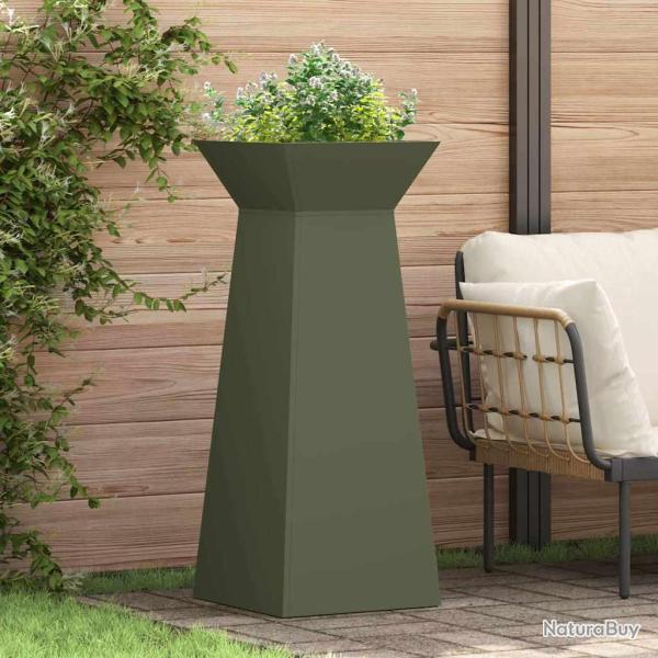 Jardini�re � pilier Olive 40 x 40 x 100 cm