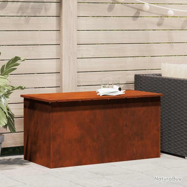 Bo�te de Rangement Ext�rieure Rouill� 100 x 50,5 x 50 cm Acier