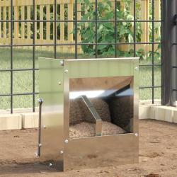 Distributeur pour lapins Argent 20 x 12,5 x 25 cm