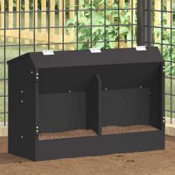 Distributeur pour lapins, noir, 6 kg, 64,5 &times; 25,5 &times; 45,5 cm