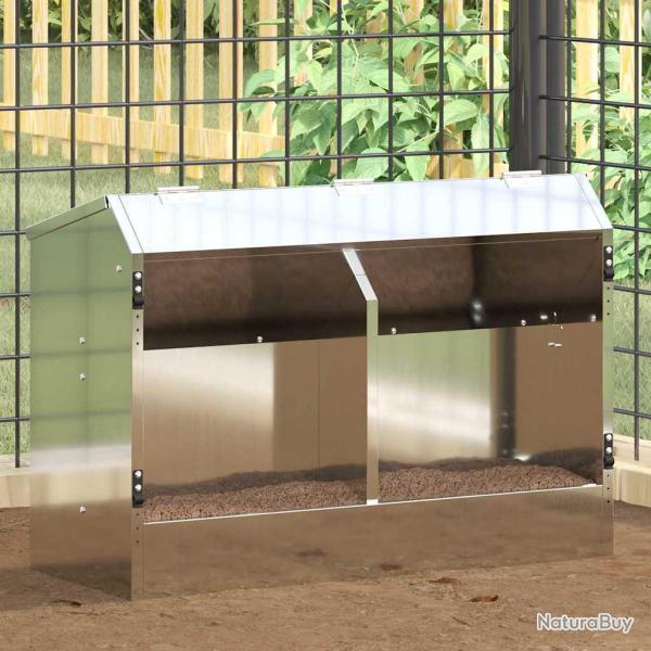Distributeur pour lapins, argent�, 6 kg, 64,5 � 25,5 � 45,5 cm