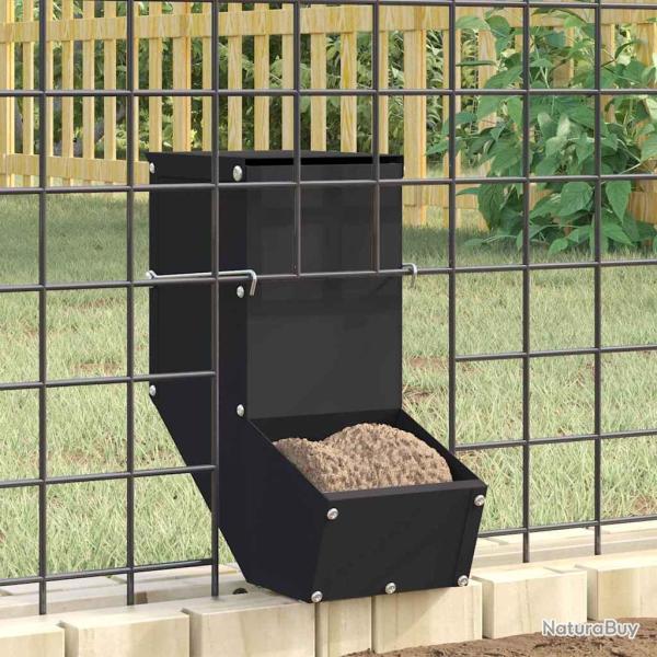 Distributeur pour lapins Noir 12,5 x 26 x 28,5 cm