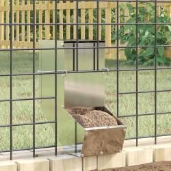 Distributeur pour lapins, argent&eacute;, 1 kg, 12,5 &times; 26 &times; 28,5 cm