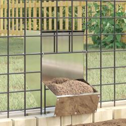 Distributeur pour lapins, argent&eacute;, 1,5 kg, 17,5 &times; 26 &times; 28,5 cm