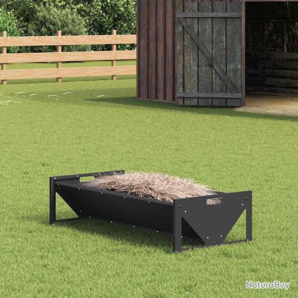 Trough d'alimentation pour le b�tail Noir 108 x 50 x 28 cm